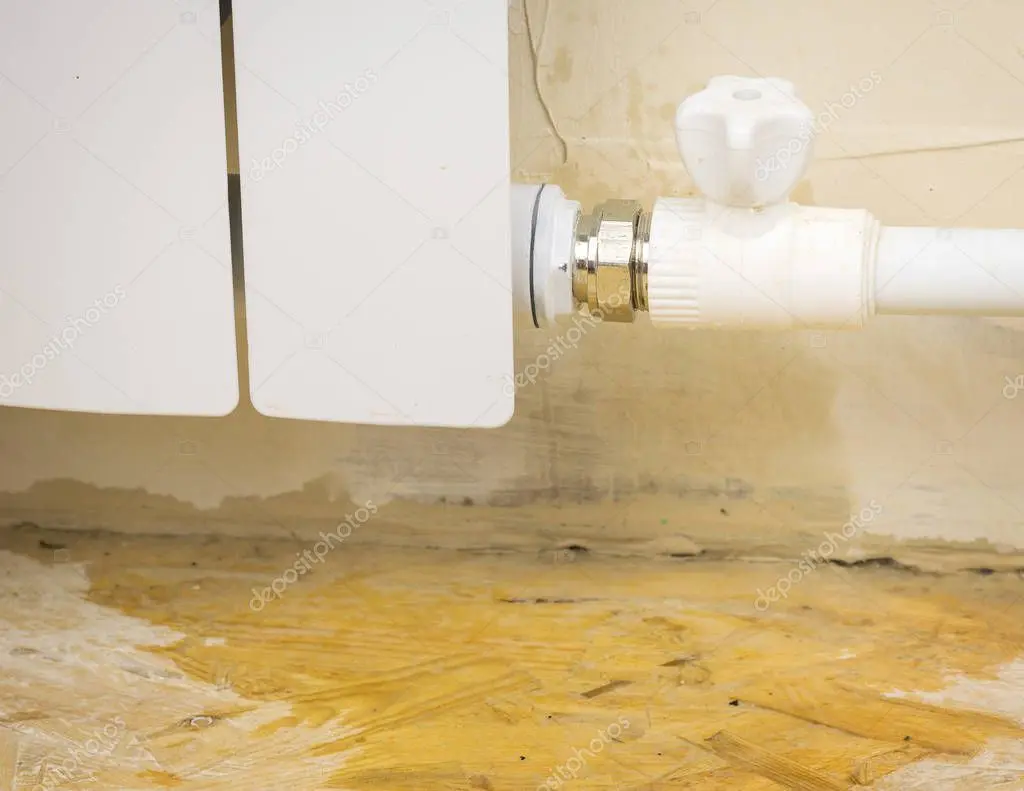 Emergency plumber responding to a burst pipe