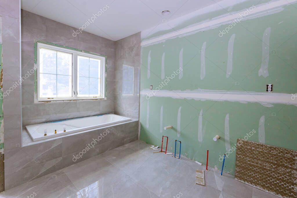 Newly remodeled bathroom with glass shower