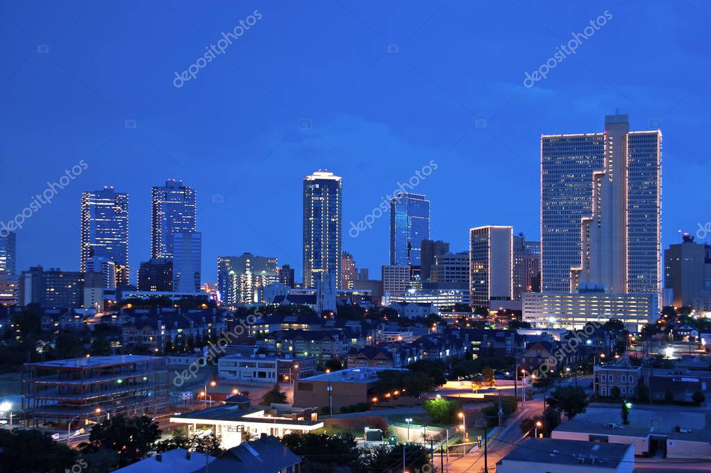 Fort Worth Cultural District and skyline