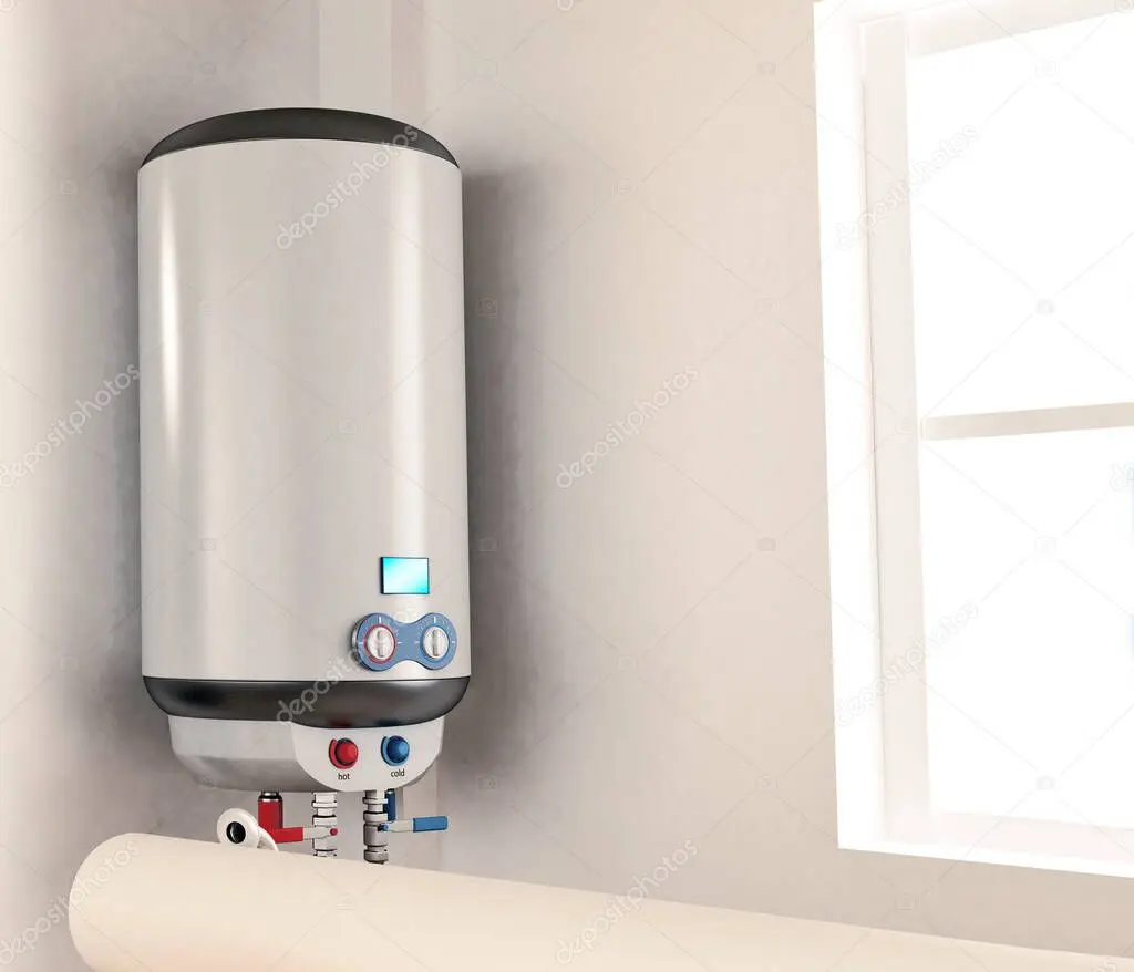 New tankless water heater installed on a wall