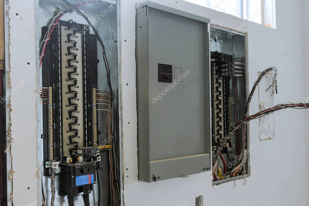Upgraded electrical service panel with labeled breakers